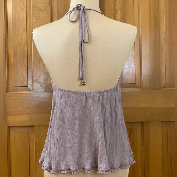 Double Xero Lavender Tope Pattern Halter Top Size S - Picture 4 of 8